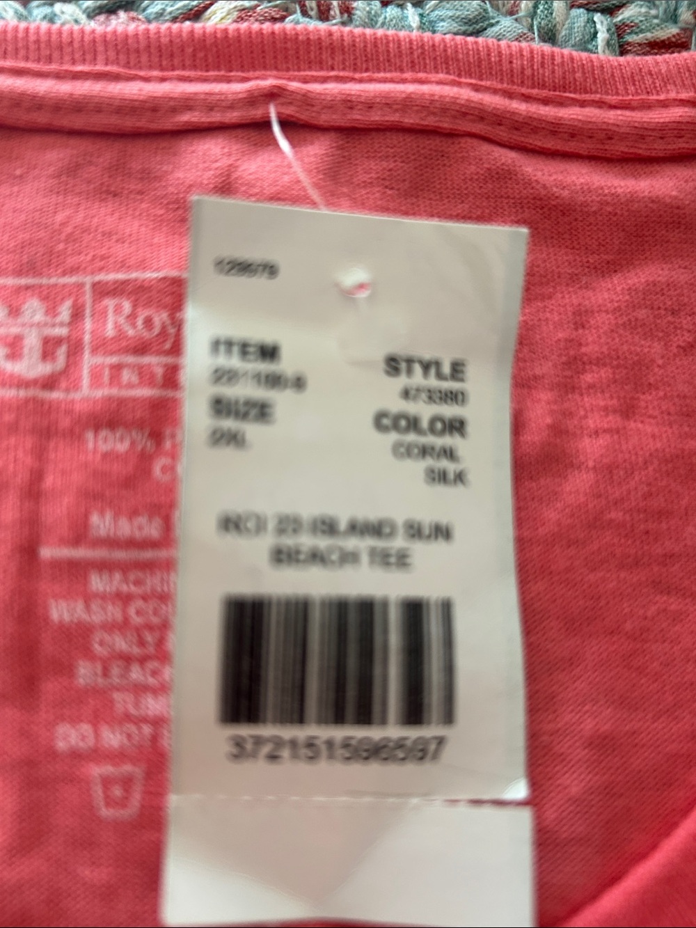 Royal Caribbean Coral Graphic Tee - Women's Short Sleeve - Picture 5 of 5